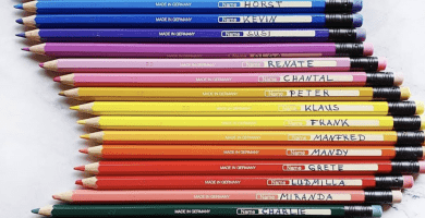 Lápices borrables de colores