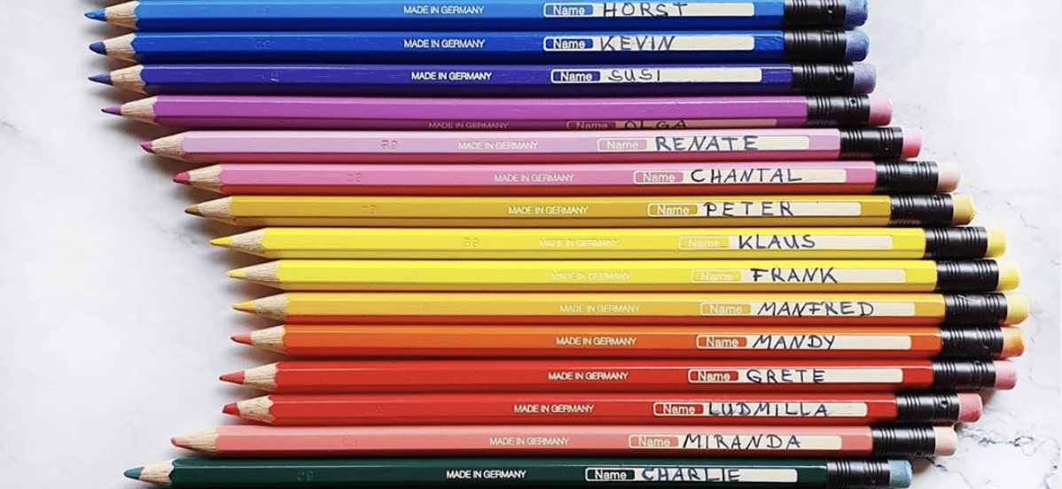 Lápices borrables de colores