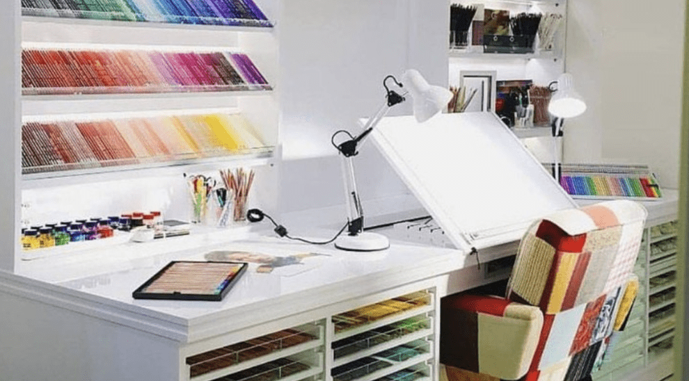 DlandHome Mesa de dibujo de cristal ajustable escritorio de estudio con cajones escritorio con taburete mesa de dibujo mesa de dibujo mesa de hobby 